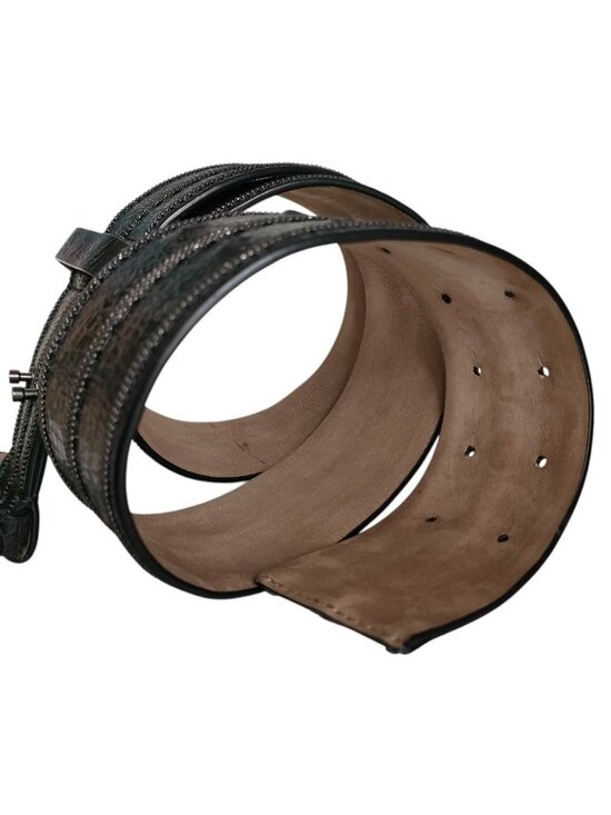 Brunello Cucinelli Monile Leather Belt Black main image 12